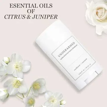 Super Natural Goods Citrus + Juniper Aluminum-Free Deodorant Stick, 3-Month Supply, 100% Natural, Vegan, Cruelty-Free