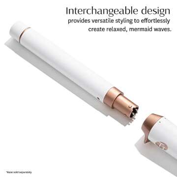 T3 - Undone Waves Straight Styling Iron Barrel | 1ââ‚¬ Straight Styling Wand Barrel for Relaxed Waves | Fits T3 Convertible Base | Adjustable Heat Settings