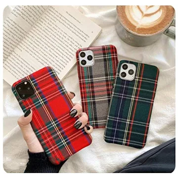 Stylish Mixneer Flannel Plaid Phone Case for iPhones