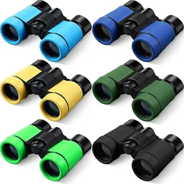 Fresh Colors 6 Pack Kids Binoculars - Safe, Fun, and Educational! Outdoors Adventures Await!