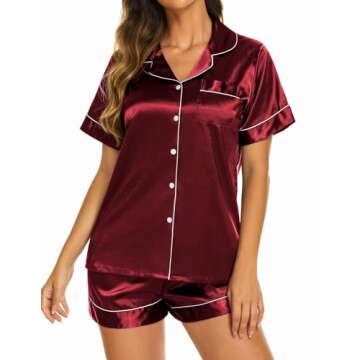 Ekouaer Women's Satin Pajama Set - Comfort & Style