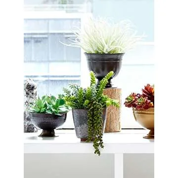 Serene Spaces Living Large Antique Style Hammered Copper Decorative Bowl: Rustic Accent for Flowers, Potpourri, Keys. Ideal for coffee table or Entryway Console, 5" Tall & 8.25" Diameter