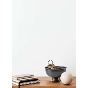 Serene Spaces Living Large Antique Style Hammered Copper Decorative Bowl: Rustic Accent for Flowers, Potpourri, Keys. Ideal for coffee table or Entryway Console, 5" Tall & 8.25" Diameter