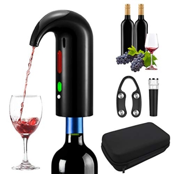 RICANK Wine Aerator Electric Wine Aerator Pourer Portable One-Touch Wine Decanter and Wine Dispenser...