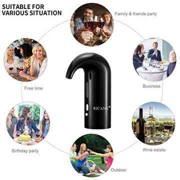 RICANK Electric Wine Aerator One-Touch Dispenser Spout