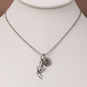 Swiss Army knife necklace, Swiss Army knife charm, boyscout necklace, personalized necklace, initial necklace, initial charm, monogram