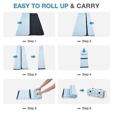 WILLOW WEAVE Extra Large Picnic Blanket Waterproof Outdoor