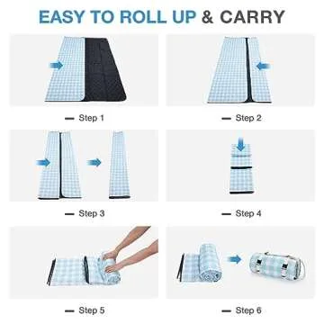 WILLOW WEAVE Extra Large Picnic Blanket Waterproof Outdoor