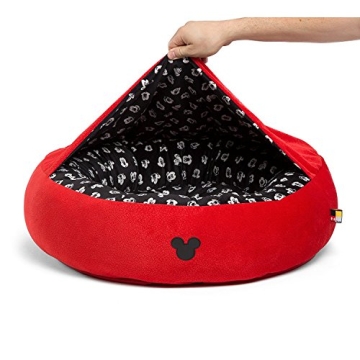 Disney Mickey Mouse Cozy Cuddler in Mickey Bobble, Red, Small, 22"x22" (Dog Bed/Cat Bed)