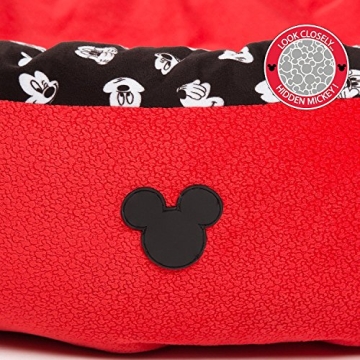 Disney Mickey Mouse Cozy Cuddler in Mickey Bobble, Red, Small, 22"x22" (Dog Bed/Cat Bed)