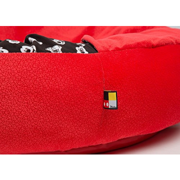 Disney Mickey Mouse Cozy Cuddler in Mickey Bobble, Red, Small, 22"x22" (Dog Bed/Cat Bed)