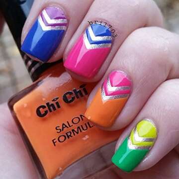 Whats Up Nails Chevron Vinyl Tape Stencils for Nail Art