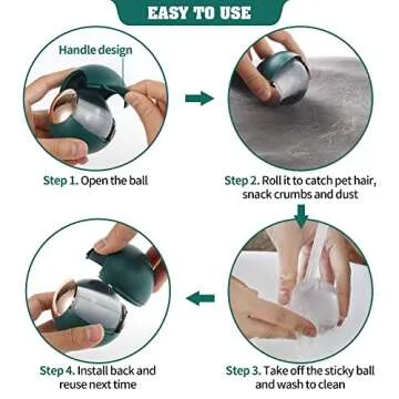 Reusable Gel Lint Roller for Pet Hair, Washable Lint Remover for Clothes Laundry, Portable Dog Cat Pet Hair Dust Fuzz Fur for Travel Household