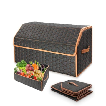 Owleys Foldable Trunk Organizer for Car Storage - Collapsible Auto Trunk Organizer With Lid - Trunk ...