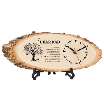 Calibron Gifts for Dad from Daughter Son, Dad Christmas Birthday Gift Wooden Clock Personalized Dad Gifts, Birthday Gifts for Dad DIY Clock Large