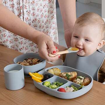 SAMiGO Silicone Baby Feeding Set for Easy Weaning