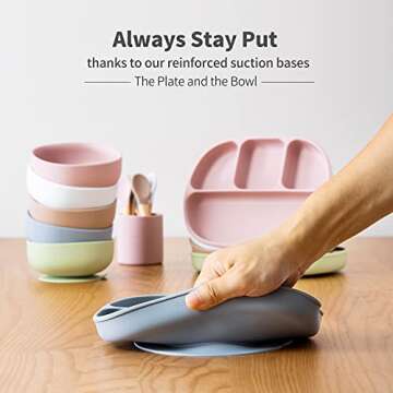 SAMiGO Silicone Baby Feeding Set for Easy Weaning