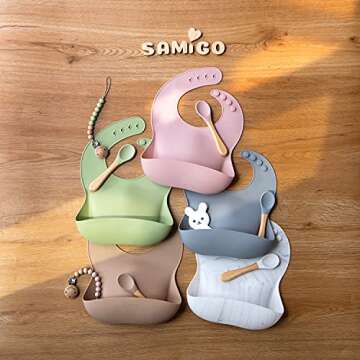 SAMiGO Silicone Baby Feeding Set for Easy Weaning