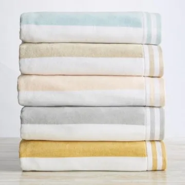 Great Bay 100% Cotton Velour Beach Towels - Quick Dry