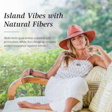 Wallaroo Hat Company Women’s Sanibel Fedora – Packable Wide Brim Sun Hat with Chin Strap – UPF 50+ Sun Protection (Coral)