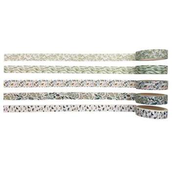 EnYan 5 Rolls Vintage Floral Washi Tape Set, Japanese Masking Decorative Tapes for DIY Crafts and Arts Bullet Journal Planners Scrapbooking Adhesive