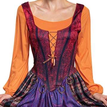 Disguise Women's Disney Hocus Pocus Mary Classic Adult Costume, Red & Orange, Medium (8-10)