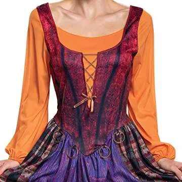 Disguise Women's Disney Hocus Pocus Mary Classic Adult Costume, Red & Orange, Medium (8-10)