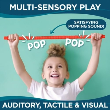 BUNMO Pop Tubes - Sensory Toys for Creative Play - 8 Pack