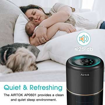 AIRTOK 2 Pack Air Purifier with HEPA Filter for Home