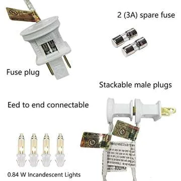 White Lantern String Lights Plug in, 8.5Ft Hanging Indoor Decorative String Lights with 10 Cute White Nylon Lanterns Lights Connectable for Indoor Outdoor Bedroom Ramadan Backyard Patio Bistro Decor