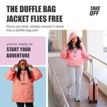 Take OFF 3 in 1 Duffle Bag & Windbreaker Jacket