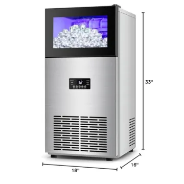 Commercial Ice Maker Machine 100LBS/24H with Bin