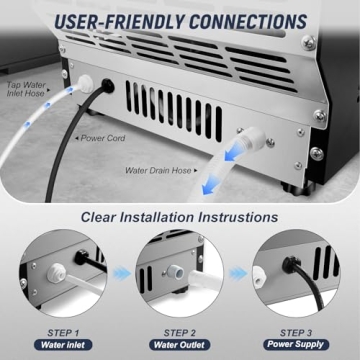 Commercial Ice Maker Machine 100LBS/24H with Bin