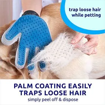 Pet Grooming Gloves for Dogs and Cats - Easy De-Shedding Tool
