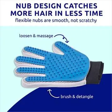 Pet Grooming Gloves for Dogs and Cats - Easy De-Shedding Tool