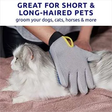Pet Grooming Gloves for Dogs and Cats - Easy De-Shedding Tool