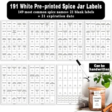 GPOVVIMX 12 Pcs Glass Spice Jars Set - Stylish Food Storage