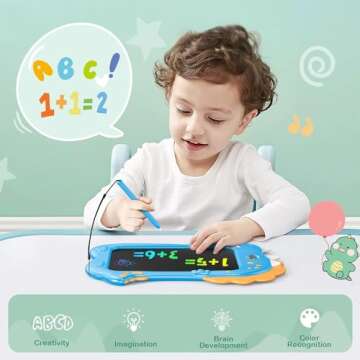 Kizmyee LCD Writing Tablet for Kids, Portable Dinosaur Drawing Pad, 8.5-inch Educational Toy for Age...