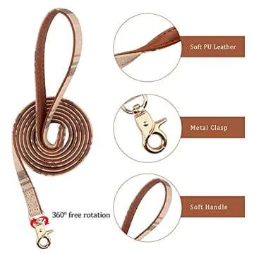 3 PCS Dog Collars & Leash Set for Small Dogs
