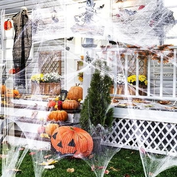 1000 Sqft Stretch Spider Web for Authentic Halloween Experiences