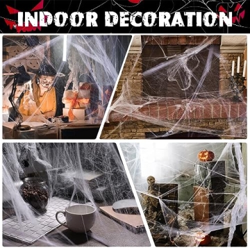 1000 Sqft Stretch Spider Web for Authentic Halloween Experiences