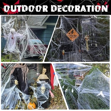 1000 Sqft Stretch Spider Web for Authentic Halloween Experiences