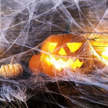 1000 Sqft Stretch Spider Web for Authentic Halloween Experiences
