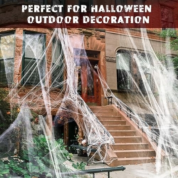 1000 Sqft Stretch Spider Web for Authentic Halloween Experiences