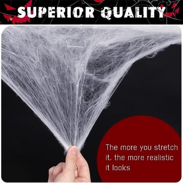 1000 Sqft Stretch Spider Web for Authentic Halloween Experiences