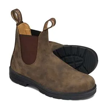 Blundstone 585 Unisex Classic Series Chelsea Boot for Men and Women with Shock Absorption and Premium Water Resistant Leather, Rustic Brown, 10.5 US Men / 12.5 US Women / 9.5 AU