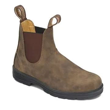Blundstone 585 Unisex Classic Series Chelsea Boot for Men and Women with Shock Absorption and Premium Water Resistant Leather, Rustic Brown, 10.5 US Men / 12.5 US Women / 9.5 AU
