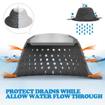 zaa Silicone Bathtub Drain Hair Catcher 2 Pack