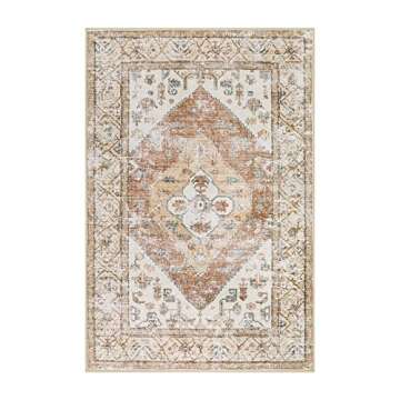 Lahome Boho Kitchen Rugs Washable | Non-Slip 2x3 Area Rugs for Home