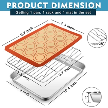 Premium Toaster Oven Set with Silicone Mat & Rack